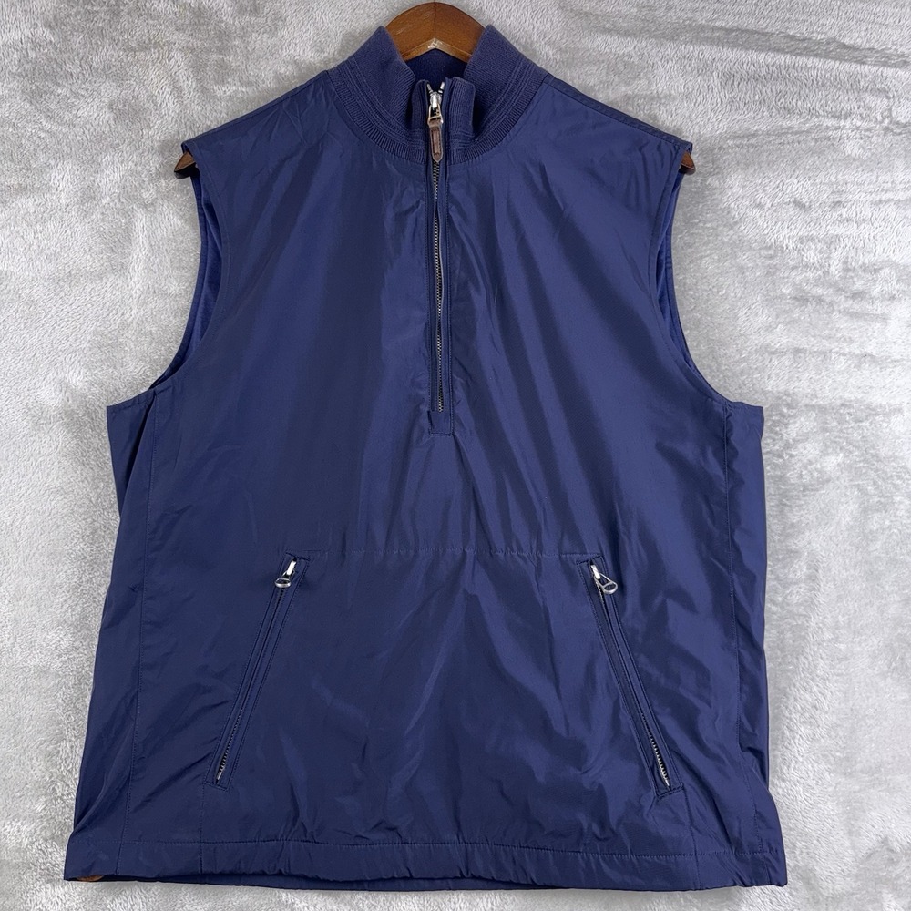 Ralph Lauren Polo‎ Golf Men's Medium 1/4 Zip Vest Navy Blue
